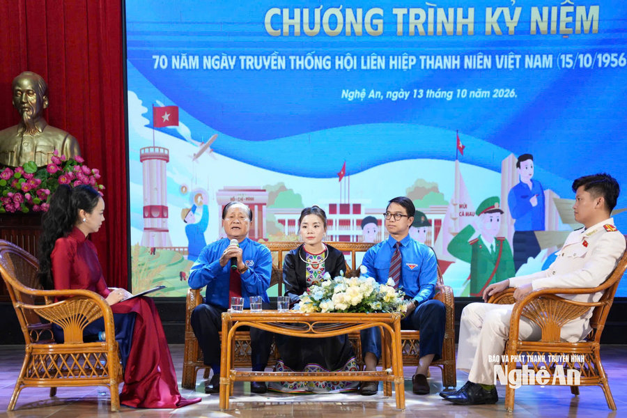 Toạ đàm kỷ niệm 70 năm Ngày truyền thống Hội Liên hiệp Thanh niên Việt Nam tại Nghệ An