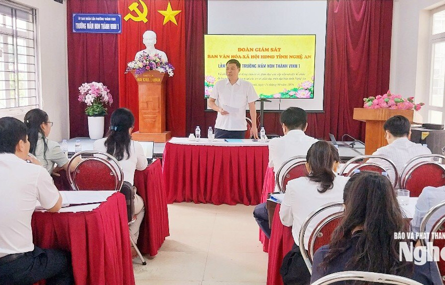 Giám sát hoạt động các cơ sở giáo dục sau sắp xếp và việc tổ chức dịch vụ bán trú, nội trú tại phường Thành Vinh