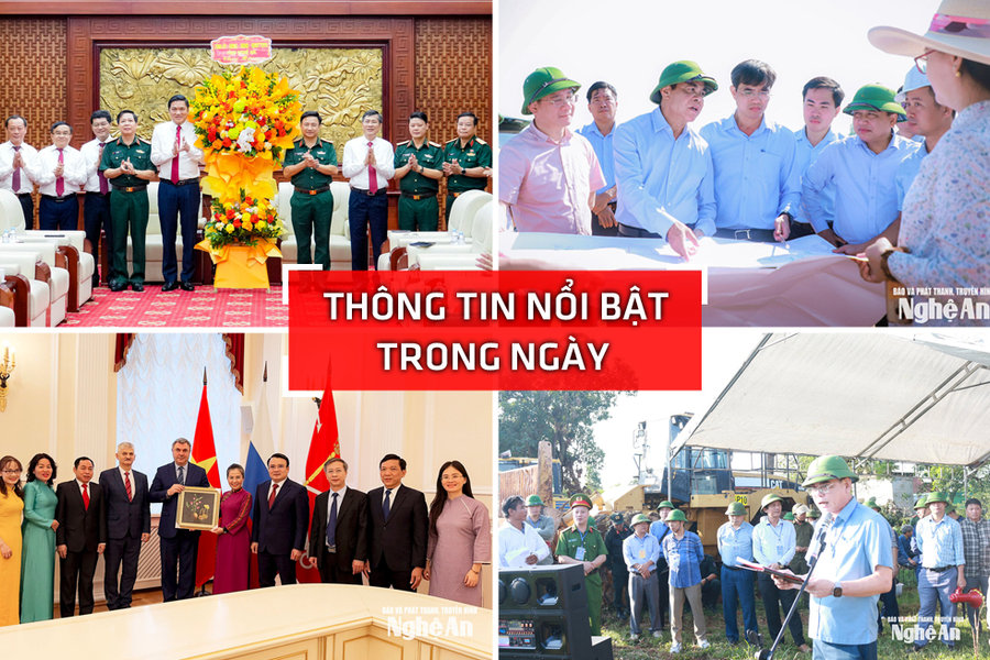 Nghệ An: Thông tin nổi bật ngày 14/10