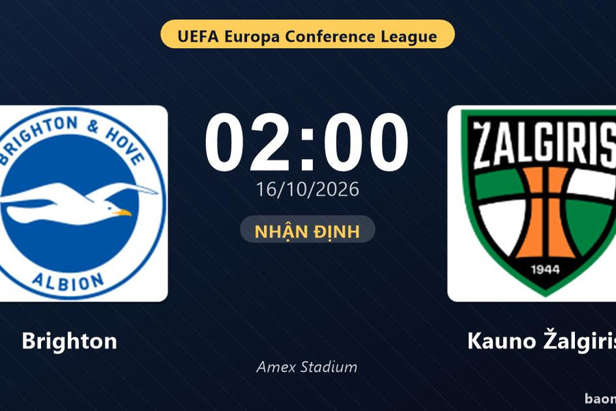 Nhận định Brighton vs Kauno Žalgiris: Cơ hội bám đuổi ngôi đầu