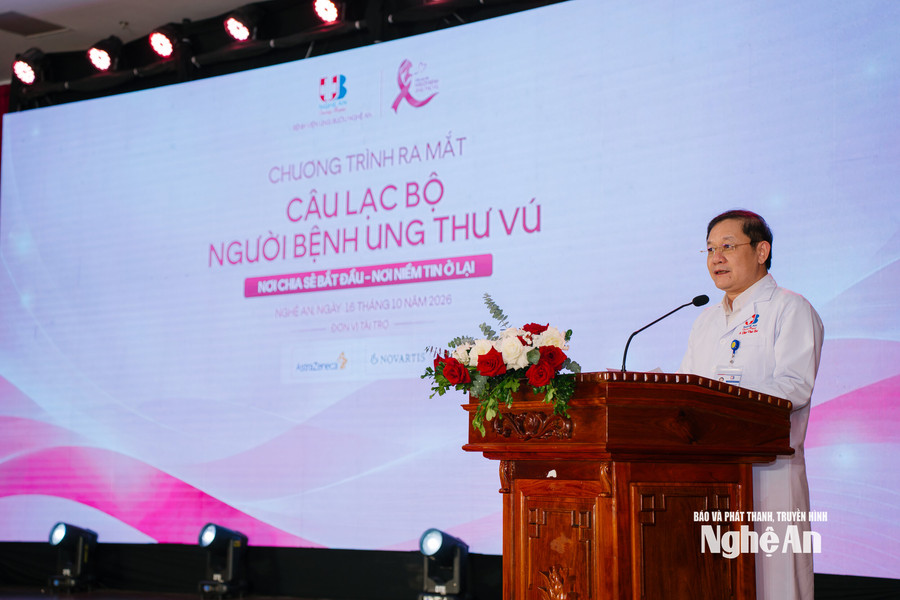 Bệnh viện Ung bướu Nghệ An ra mắt Câu lạc bộ Người bệnh ung thư vú