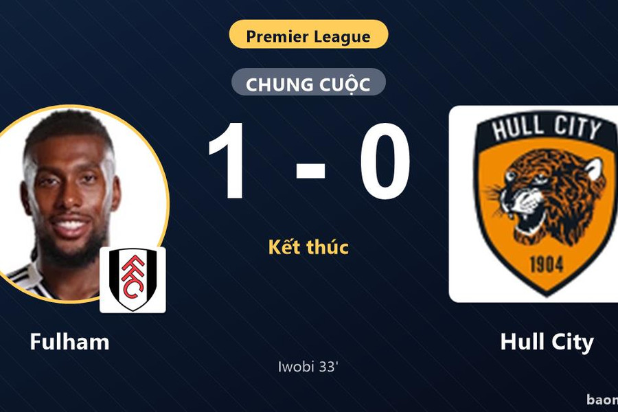 Đánh bại Hull City, Fulham thắp hy vọng thoát khỏi đáy bảng Ngoại hạng Anh
