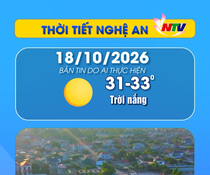 Thời tiết Nghệ An hôm nay 18/10/2026