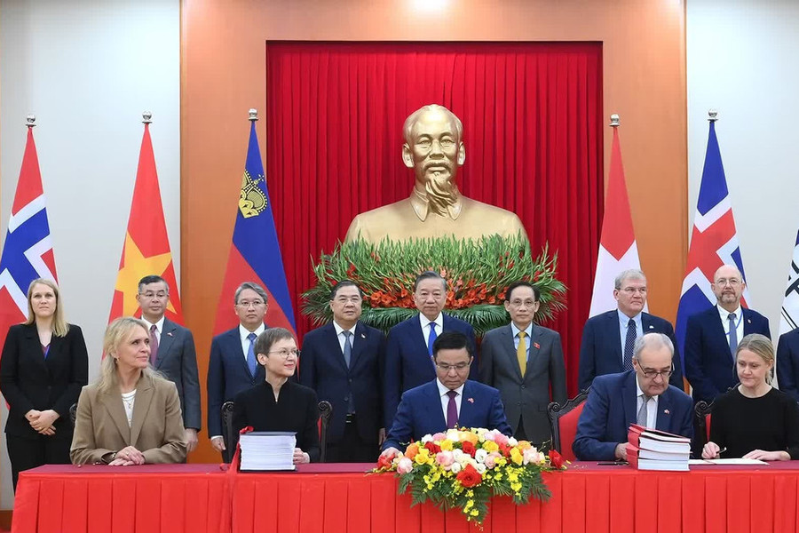 Tổng Bí thư, Chủ tịch nước Tô Lâm chứng kiến Lễ ký Hiệp định thương mại tự do giữa Việt Nam và các nước thành viên Hiệp hội Mậu dịch tự do châu Âu