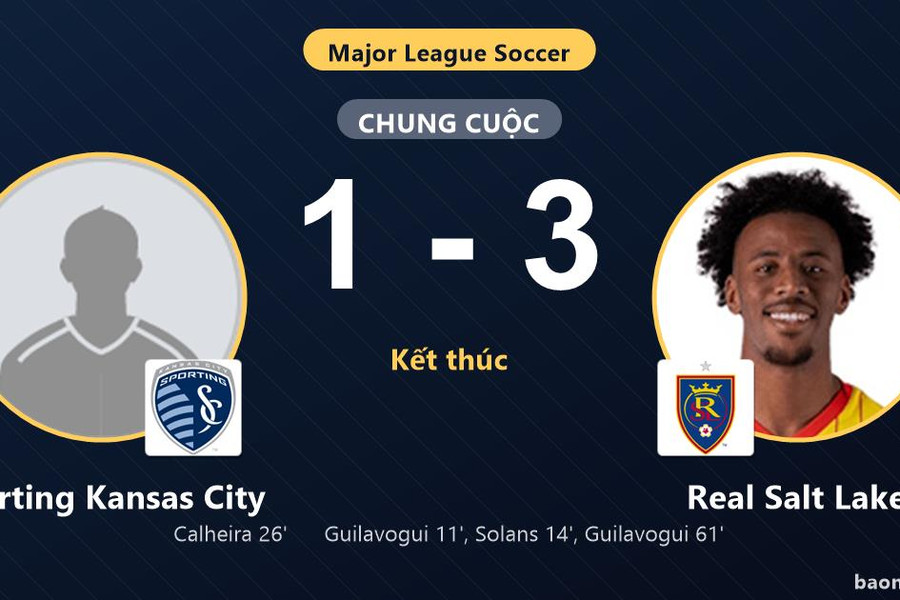 Thắng Sporting Kansas City 3-1, Real Salt Lake dìm chủ nhà ở đáy bảng