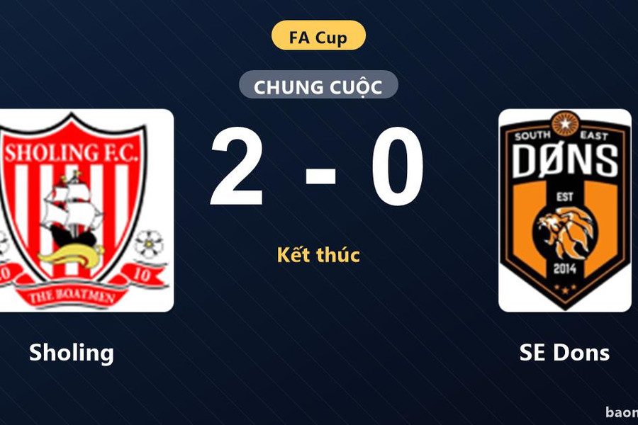 Đánh bại SE Dons 2-0, Sholing thăng hoa còn đối phương ngậm ngùi ôm hận