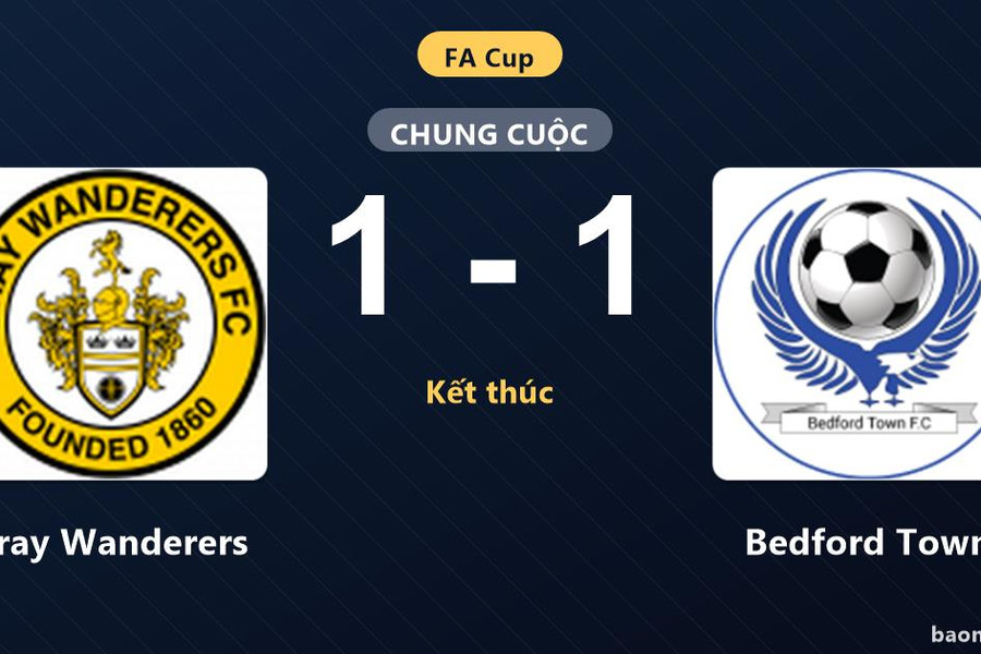 Cray Wanderers bất phân thắng bại trước Bedford Town tại vòng loại FA Cup
