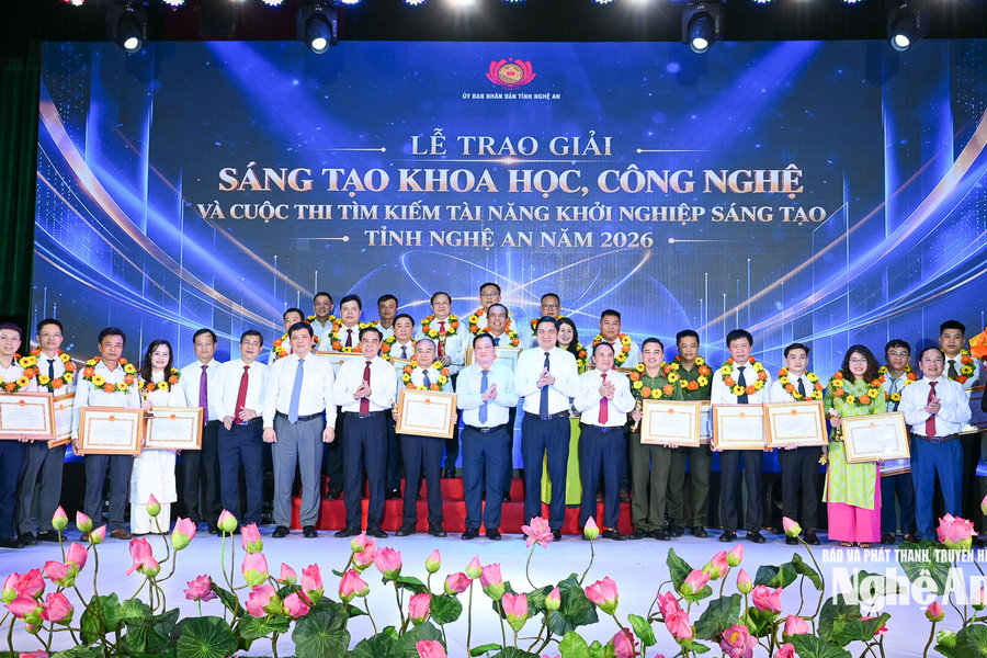 Nghệ An tôn vinh 33 công trình sáng tạo khoa học, công nghệ và khởi nghiệp xuất sắc năm 2026