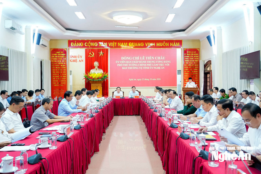 Hoạt động của Thường trực Tỉnh ủy tuần qua (từ 19/10-25/10)
