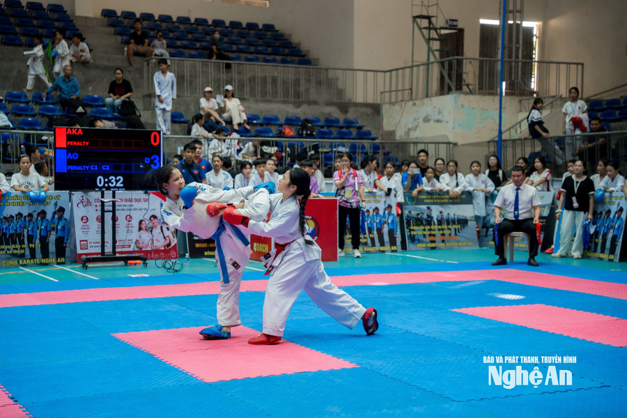 Hơn 500 vận động viên tham gia Giải Vô địch Karate Nghệ An mở rộng lần thứ XIV