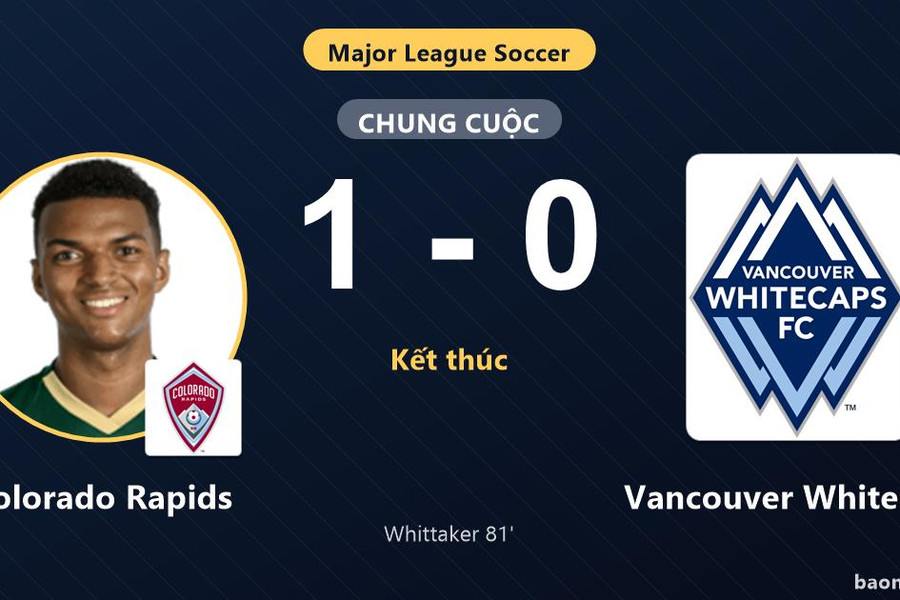 Thua Colorado Rapids, Vancouver Whitecaps vẫn bảo toàn ngôi đầu MLS
