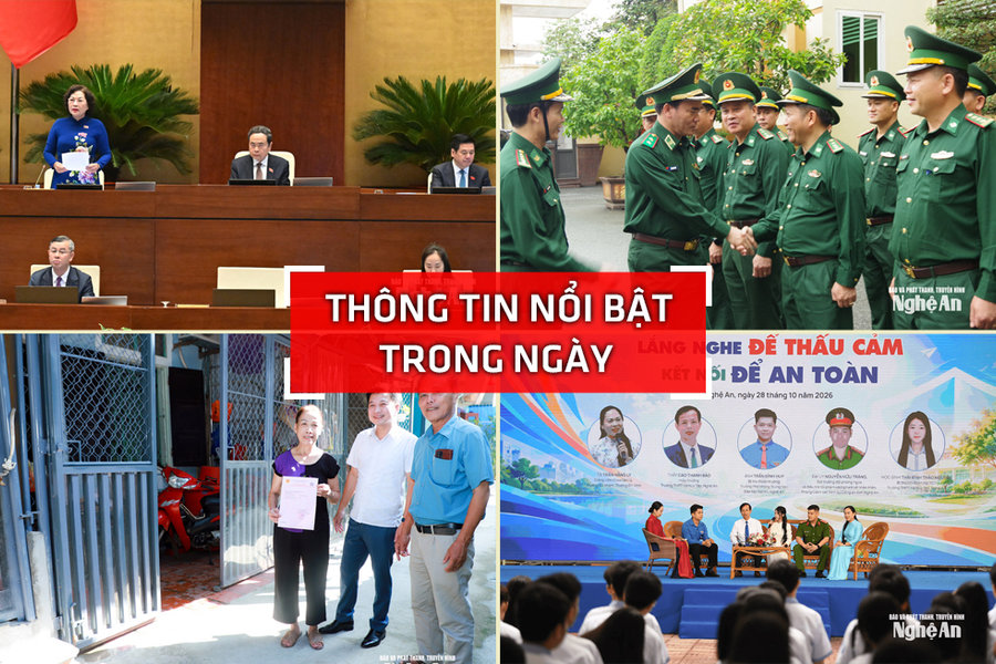 Nghệ An: Thông tin nổi bật ngày 28/10