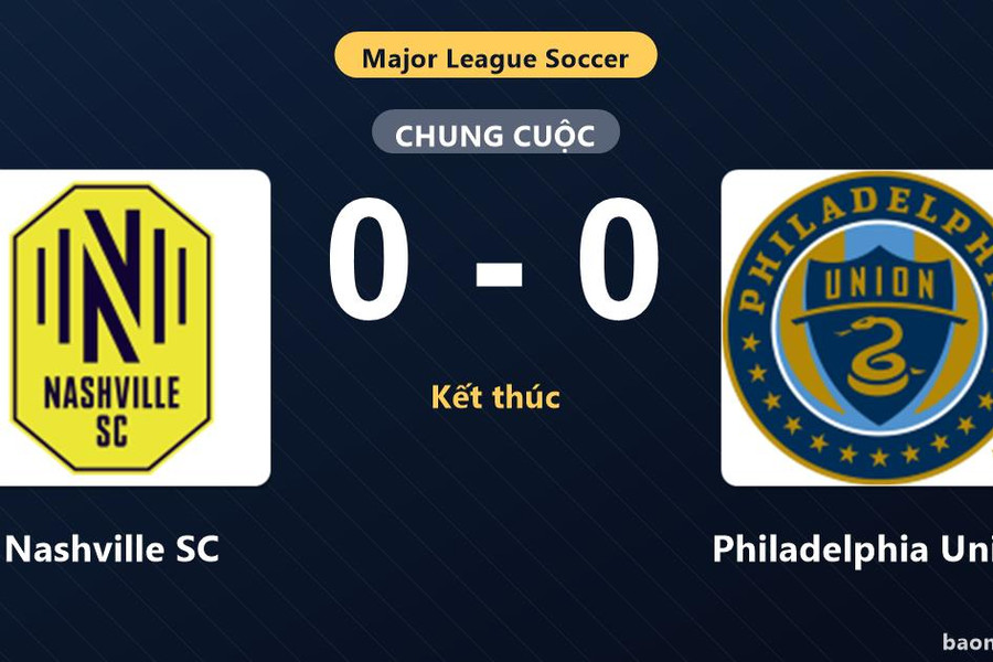 Bị Philadelphia Union cầm hòa không bàn thắng, Nashville SC vẫn củng cố ngôi đầu MLS