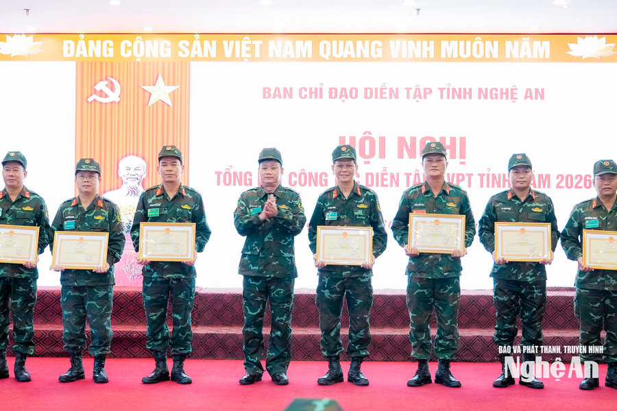 Nghệ An hoàn thành diễn tập khu vực phòng thủ tỉnh năm 2026